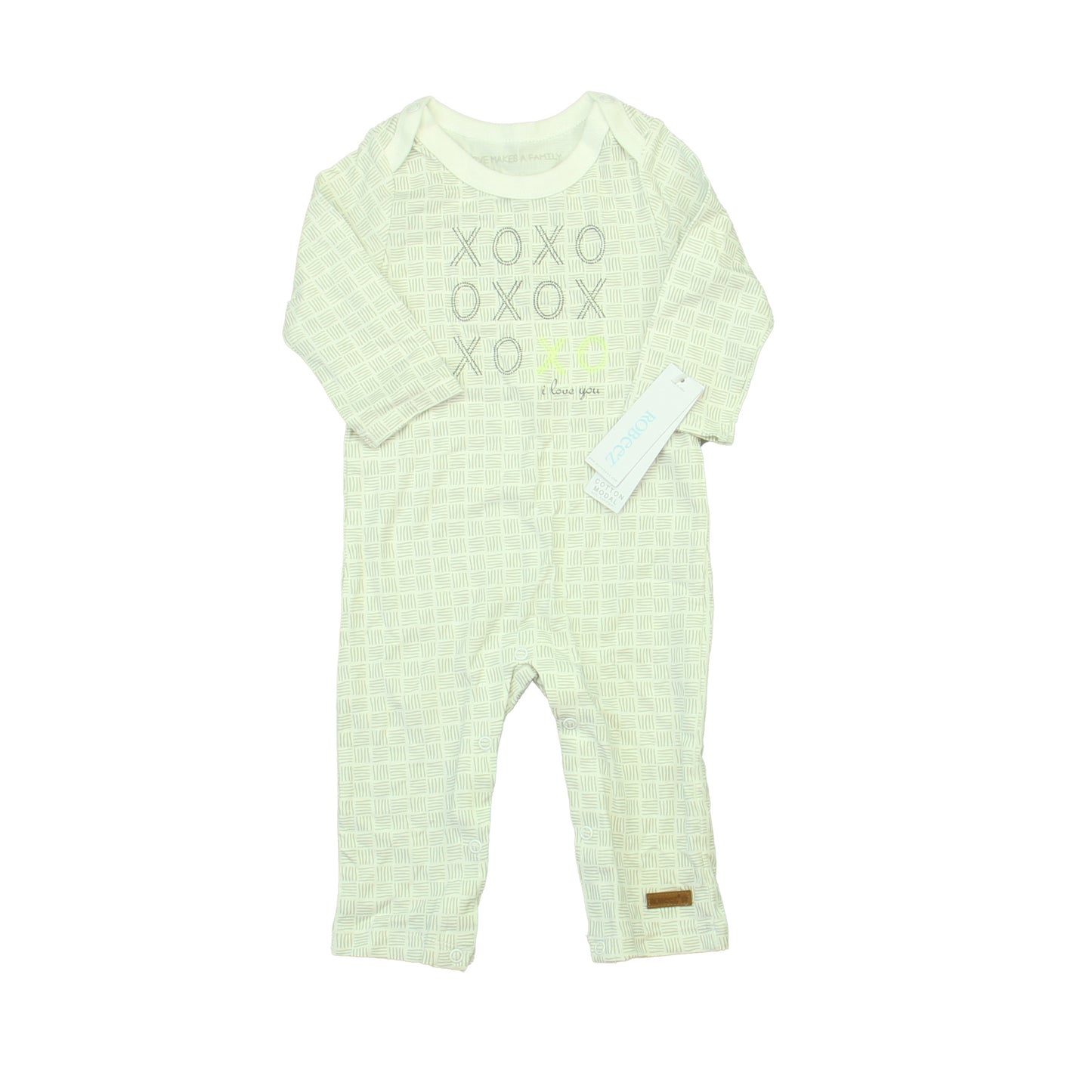 Robeez Boys White | Gray Long Sleeve Outfit Size: 6-9 Months White | Gray