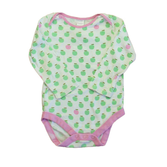 Boden Girls White | Green Apples Onesie Size: 12-18 Months