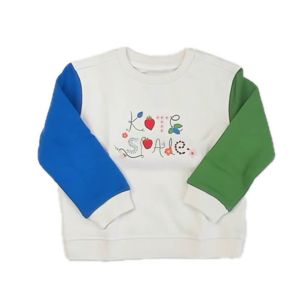 Kate Spade for Target Girls White | Green | Blue Sweatshirt Size: 4T White | Green | Blue
