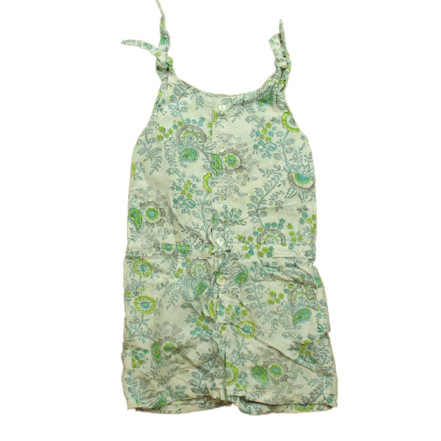 Roberta Roller Rabbit Girls White | Green Floral Romper Size: 4T