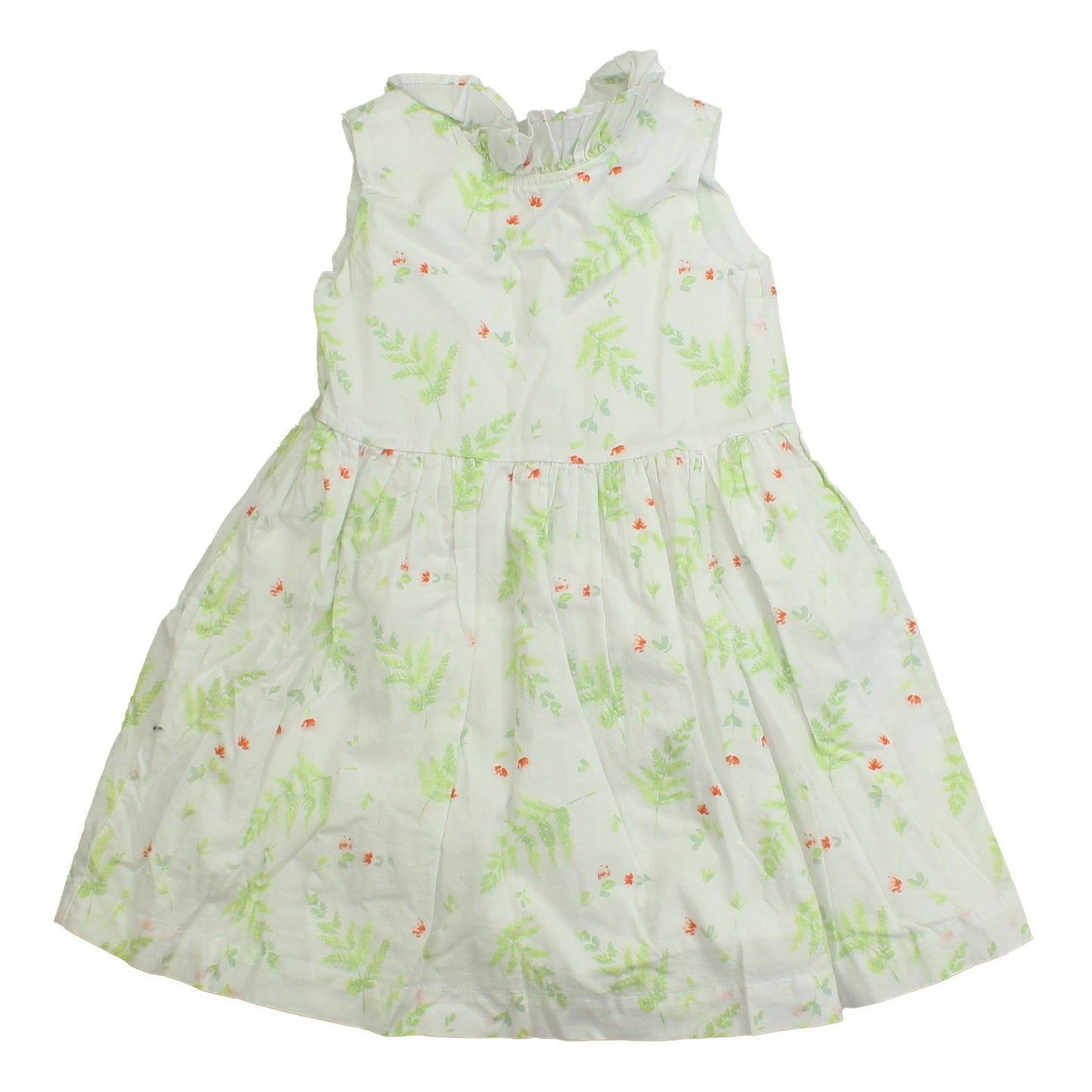 Hope & Henry Girls White | Green | Orange Dress Size: 2T White | Green | Orange