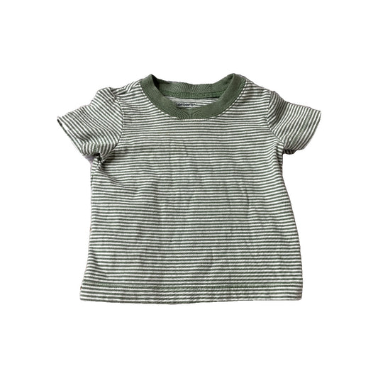 Carters Boys White | green | Stripe T-Shirt Size: 9 months White | green | Stripe