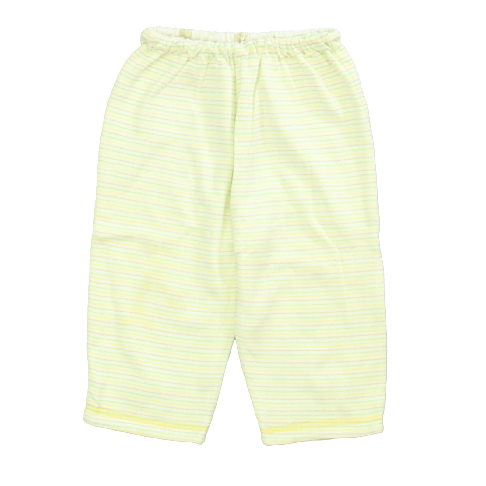 Kissy Kissy Boys White | Green | Yellow Stripe Pants Size: 6-9 Months White | Green | Yellow Stripe