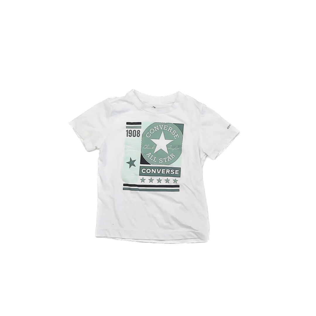 Converse Boys White | Green T-Shirt Size: 4T White | Green