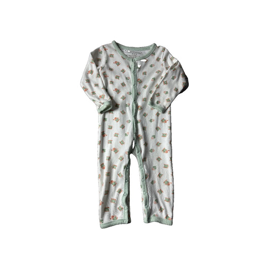 Bebenca Unisex White | green Long Sleeve Outfit Size: 9-12 Months White | green