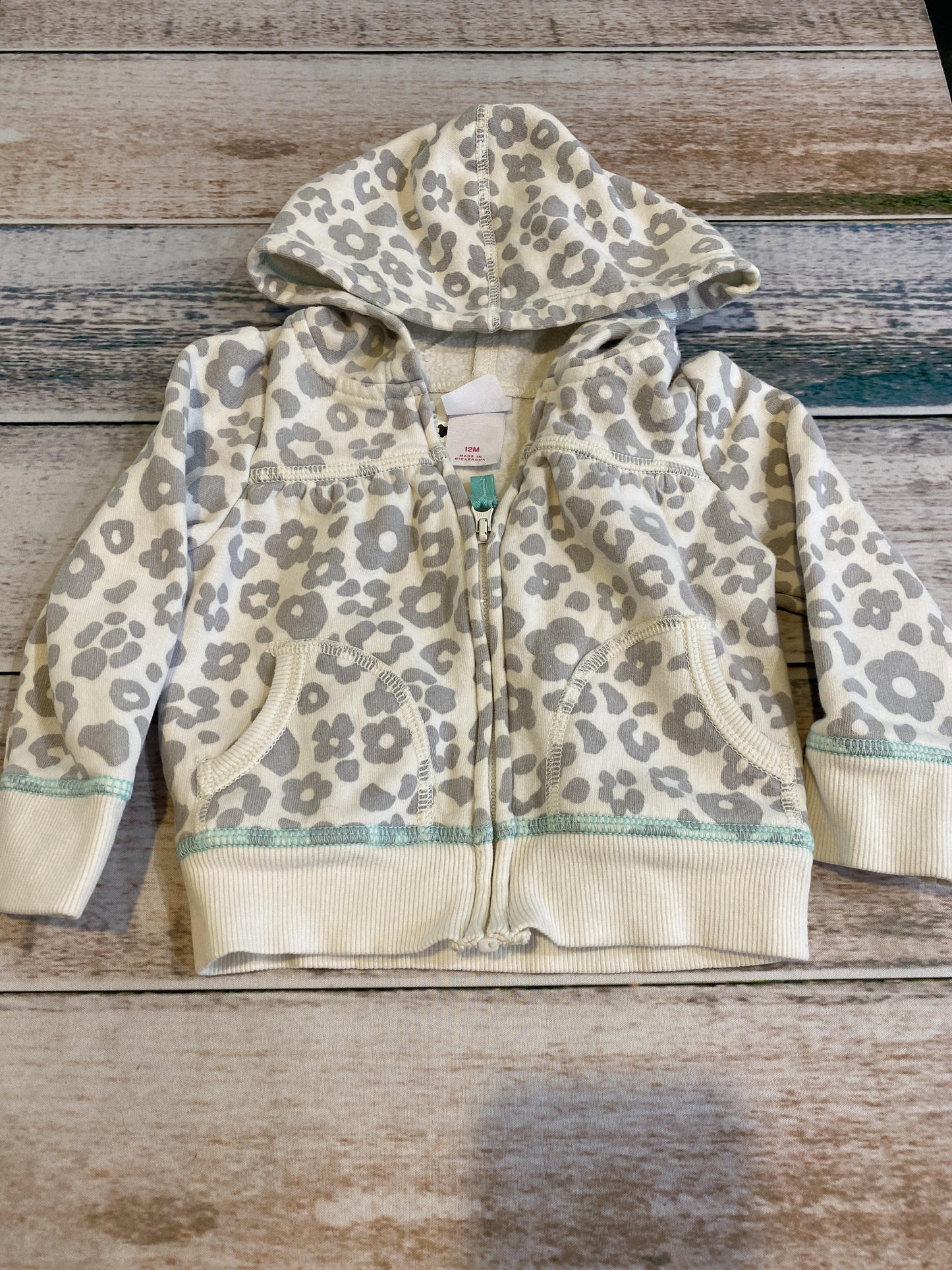 Circo Girls White | Grey | Animal Print Sweater Size: 12M White | Grey | Animal Print