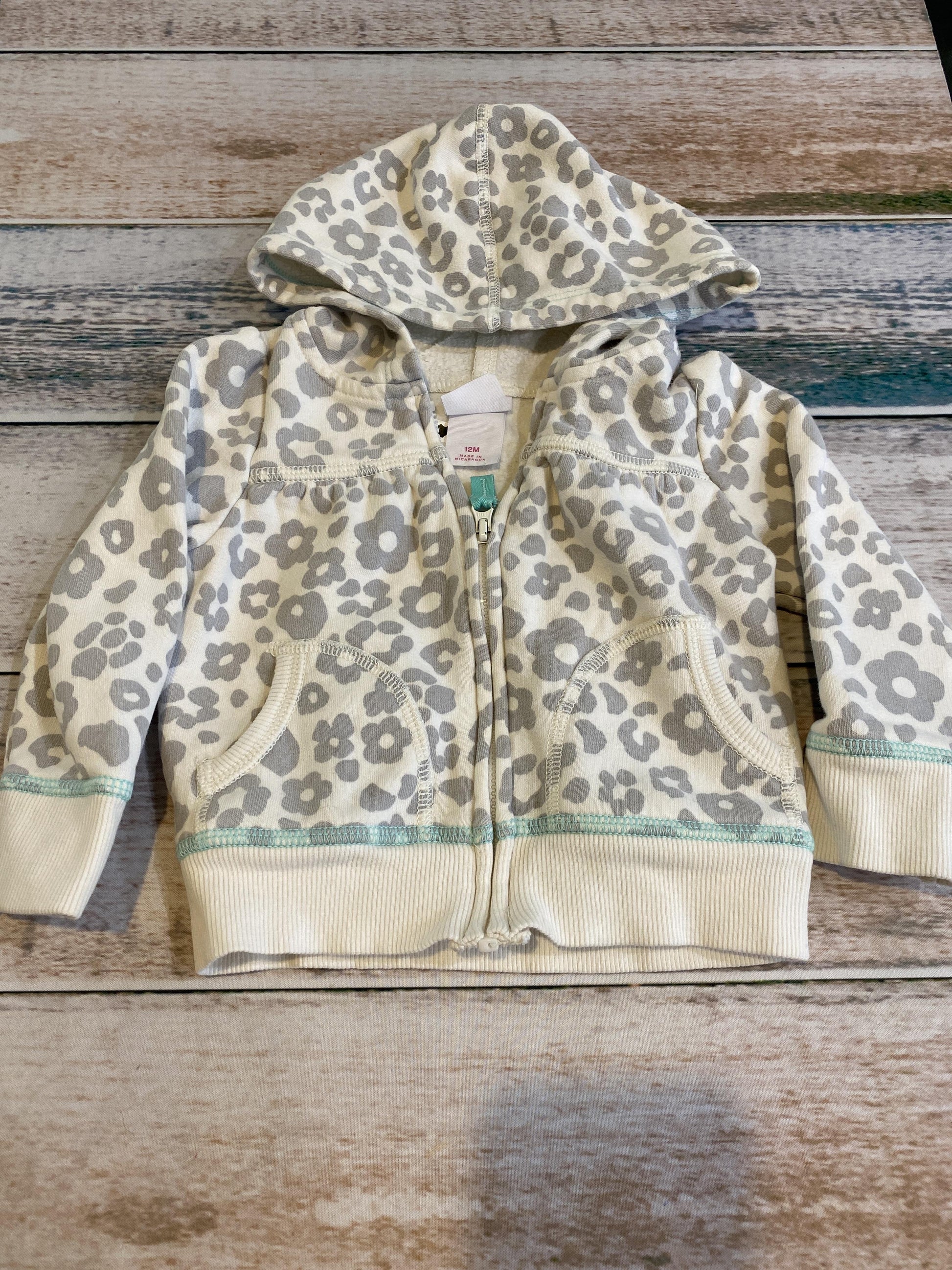 Circo Girls White | Grey | Animal Print Sweater Size: 12M White | Grey | Animal Print