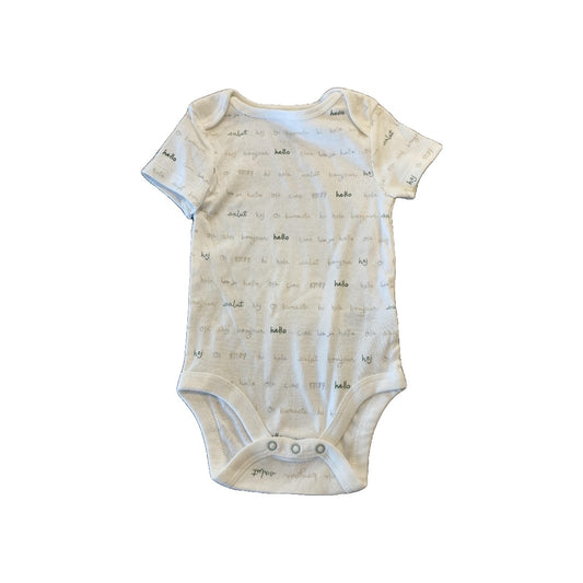 Cloud Island Unisex White | Grey | green | Words Onesie Size: 6-9 months White | Grey | green | Words