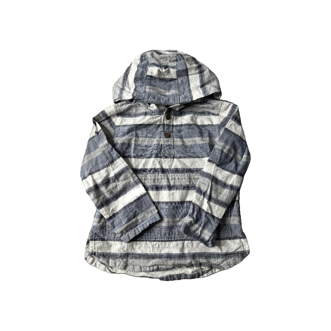 Gymboree Boys White | Grey | Light Blue Hoodie Size: 4T White | Grey | Light Blue