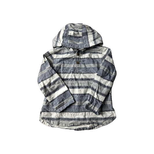 Gymboree Boys White | Grey | Light Blue Hoodie Size: 4T White | Grey | Light Blue