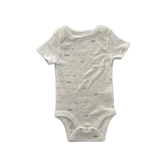 Cloud Island Girls White | Grey | light green Onesie Size: 6 months White | Grey | light green