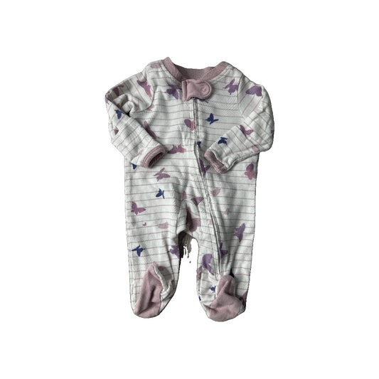 Honest Co Girls White | Grey | pink | purple | Butterfly Pajamas Size: Preemie White | Grey | pink | purple | Butterfly