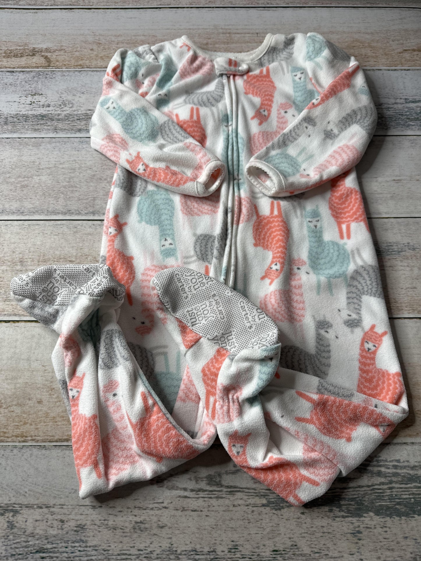 Carters Girls White | Grey | pink Pajamas Size: 2T White | Grey | pink