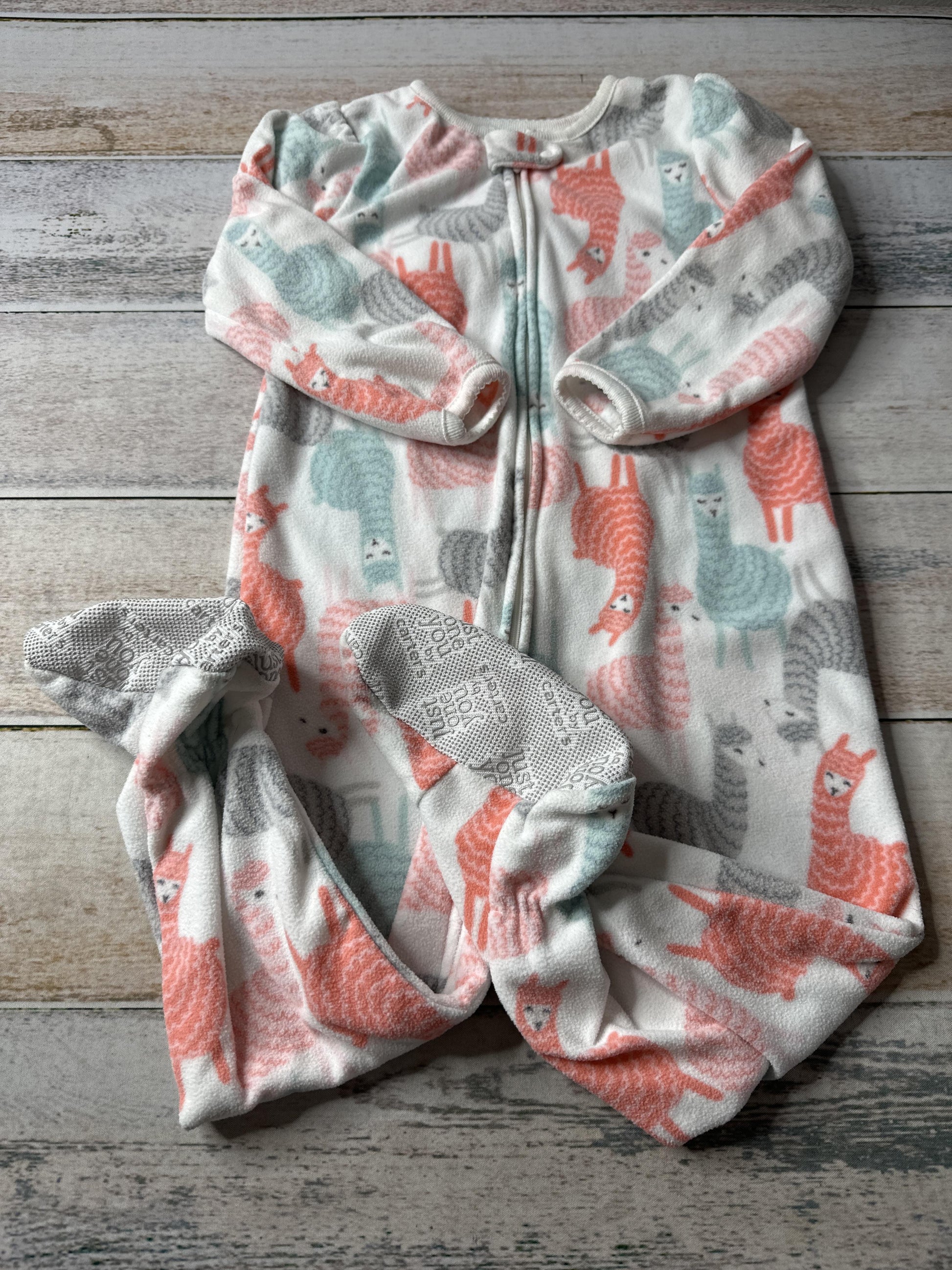 Carters Girls White | Grey | pink Pajamas Size: 2T White | Grey | pink