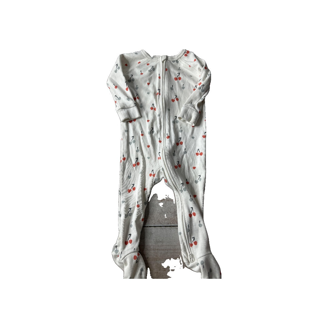 Pehr Girls White | Grey | Red Pajamas Size: 3-6 months White | Grey | Red
