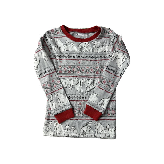 Burt's Bees Unisex White | Grey | Red Pajamas Size: 3T White | Grey | Red