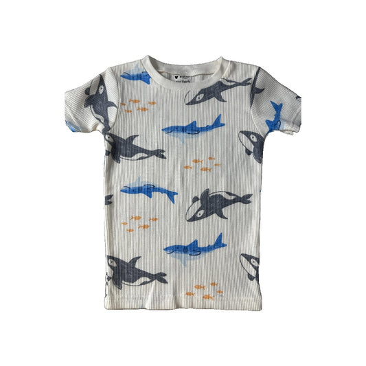 Carters Unisex White | Grey | Sharks Pajamas Size: 4T White | Grey | Sharks