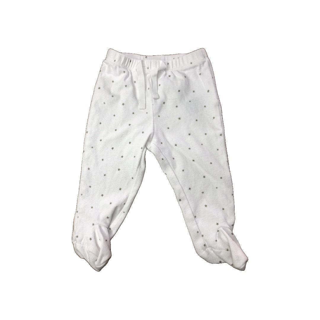 Gap Unisex White | Grey | Stars Pajamas Size: 3-6 months White | Grey | Stars