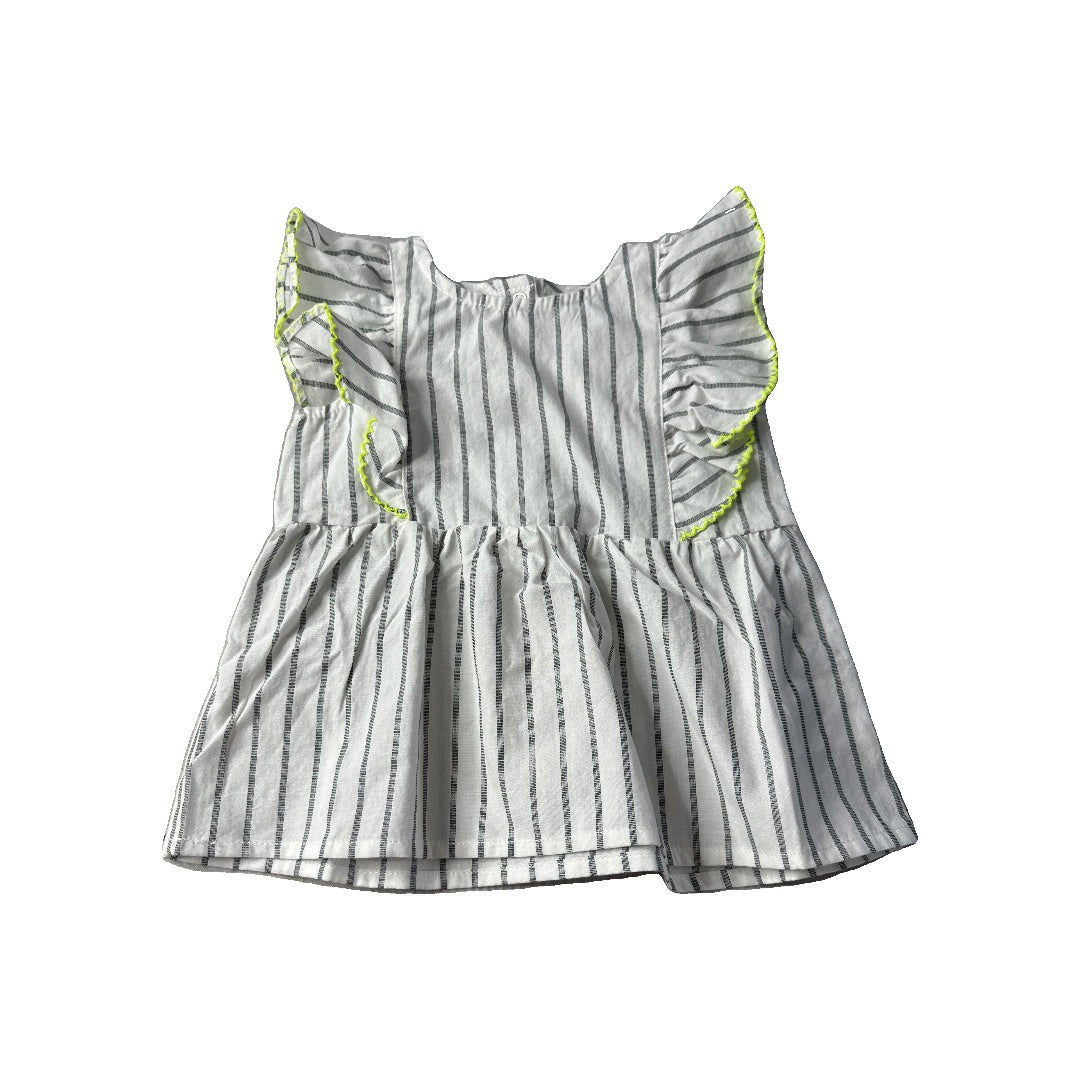 Rockets of Awesome Girls White | grey stripes Shirt Size: 6-12 months White | grey stripes