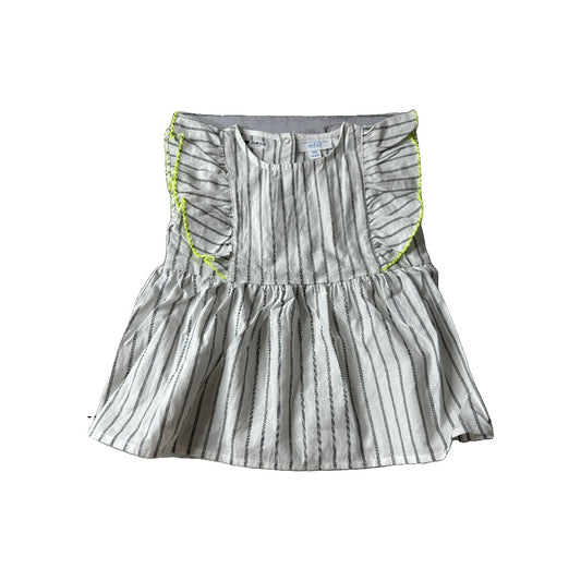 Rockets of Awesome Girls White | grey stripes Dress Size: 18-24 months White | grey stripes