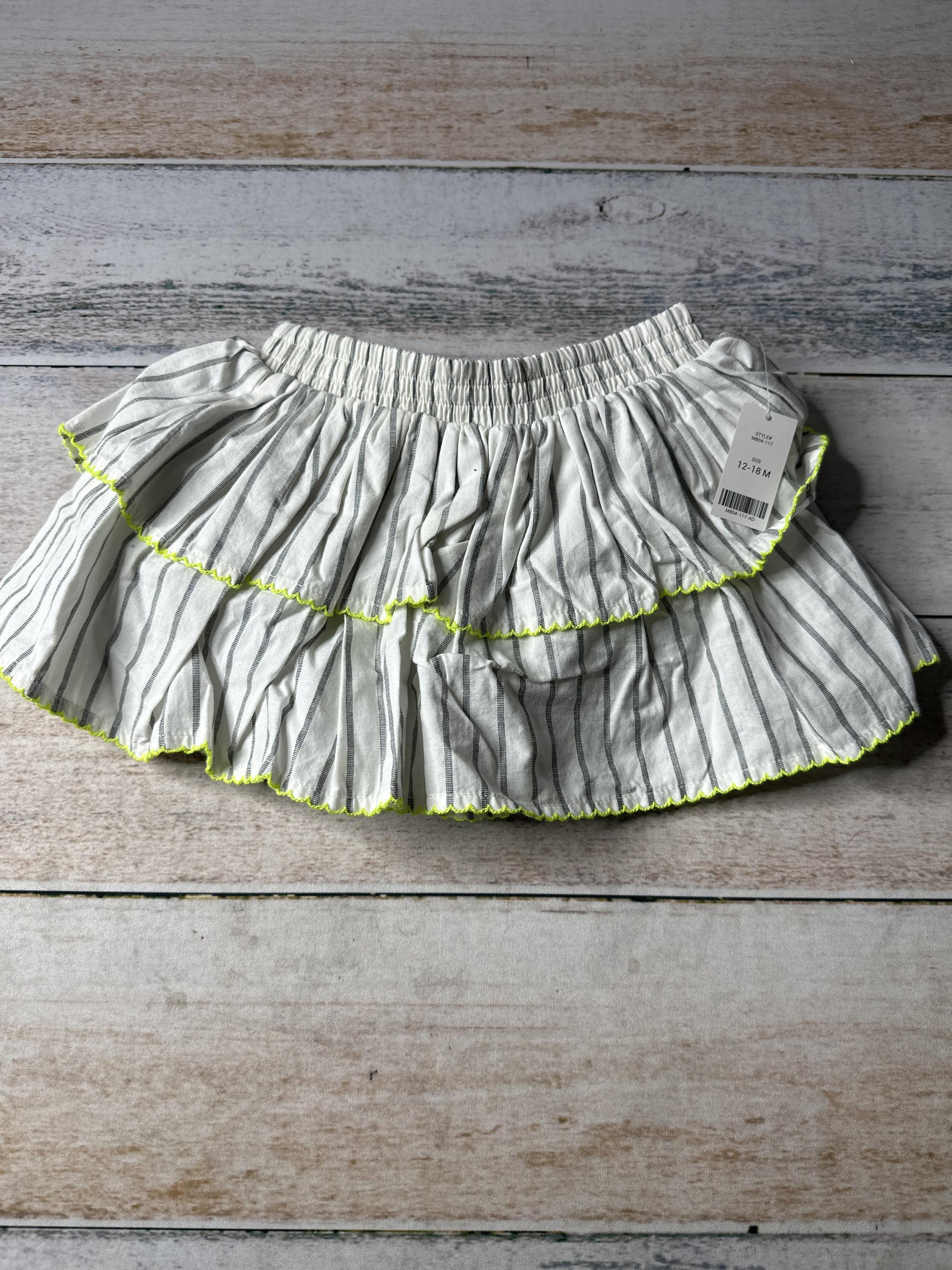 Rockets of Awesome Girls White | grey stripes Skirt Size: 12-18 months White | grey stripes