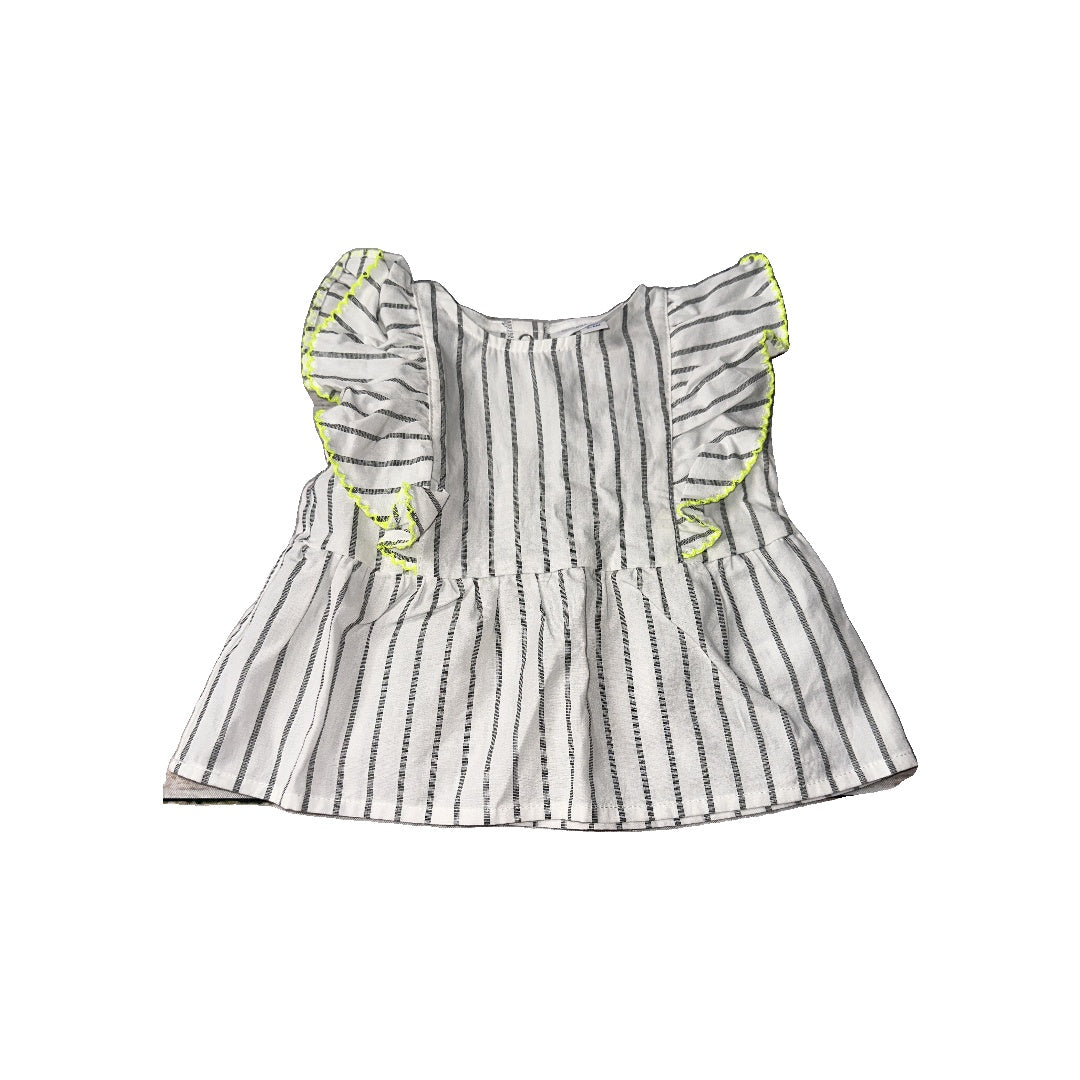 Rockets of Awesome Girls White | grey stripes Shirt Size: 3-6 months White | grey stripes