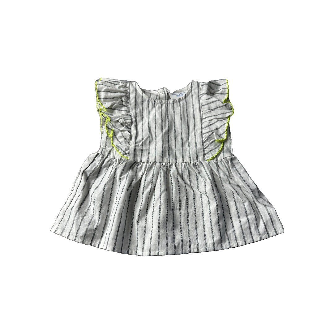 Rockets of Awesome Girls White | grey stripes Shirt Size: 12-18 months White | grey stripes