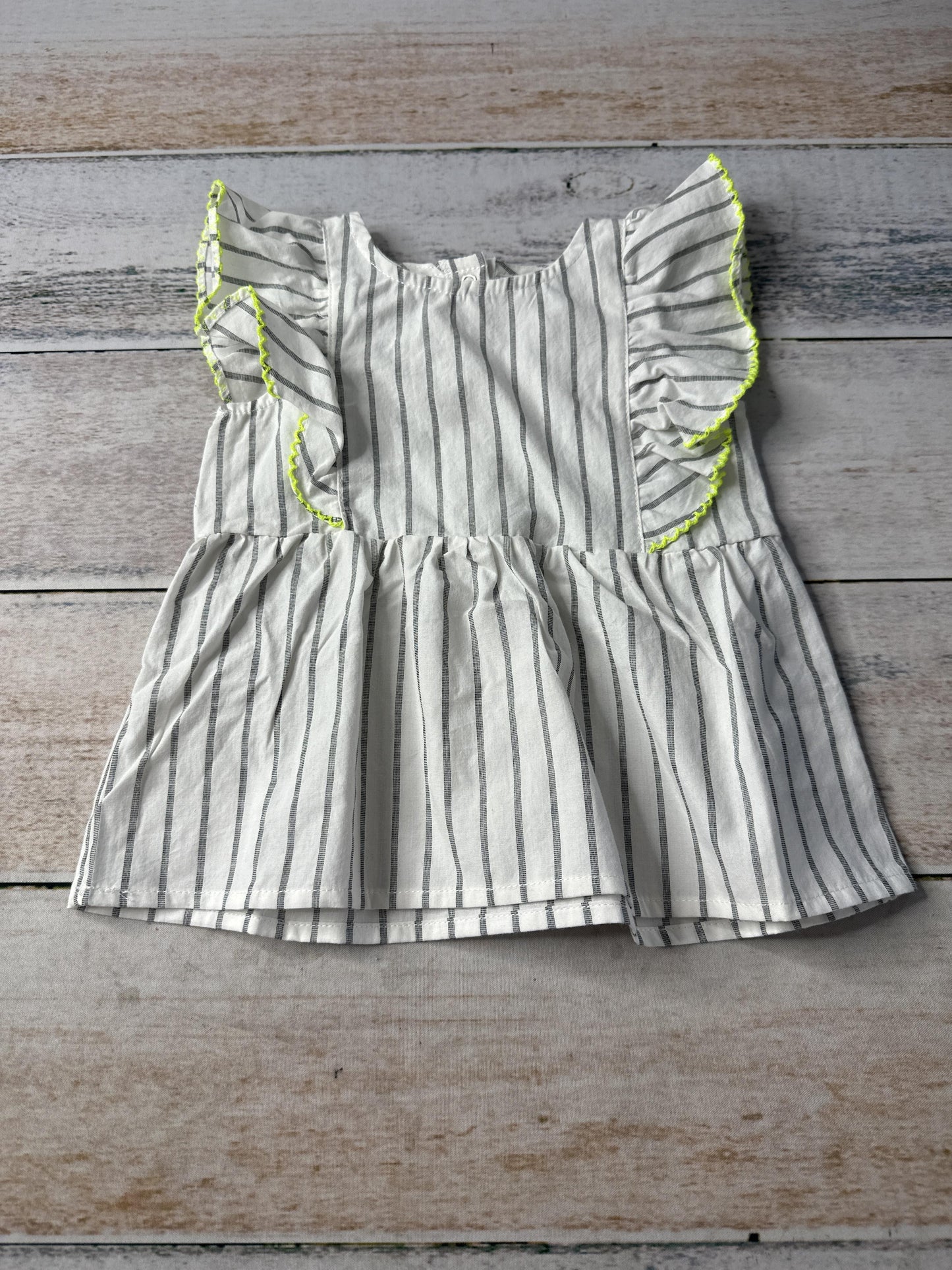 Rockets of Awesome Girls White | grey stripes Shirt Size: 6-12 months White | grey stripes