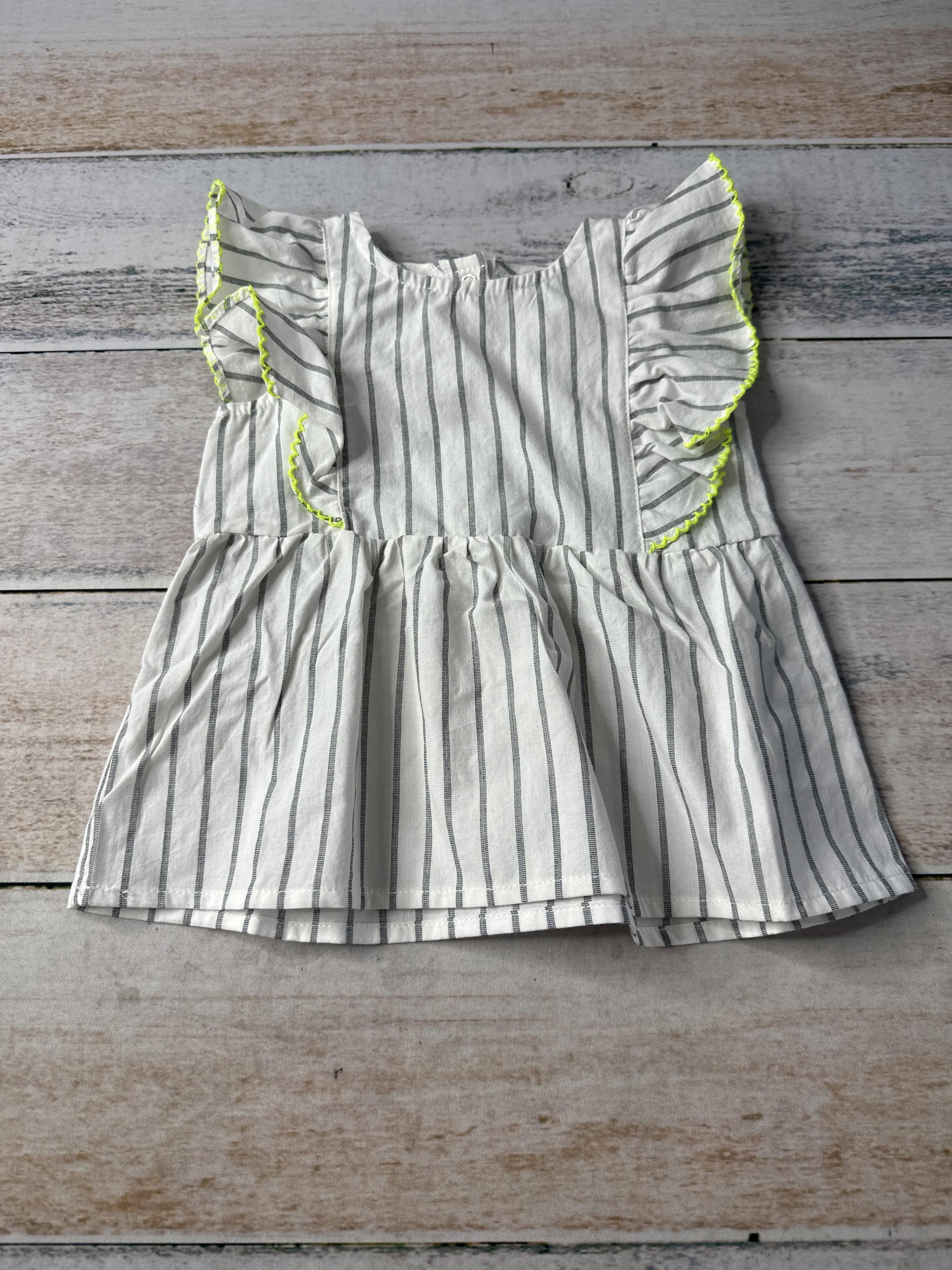 Rockets of Awesome Girls White | grey stripes Shirt Size: 6-12 months White | grey stripes