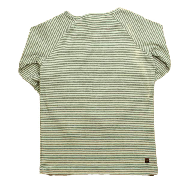 Tea Girls White | Grey | Stripes Long Sleeve T-Shirt Size: 6-7 Years