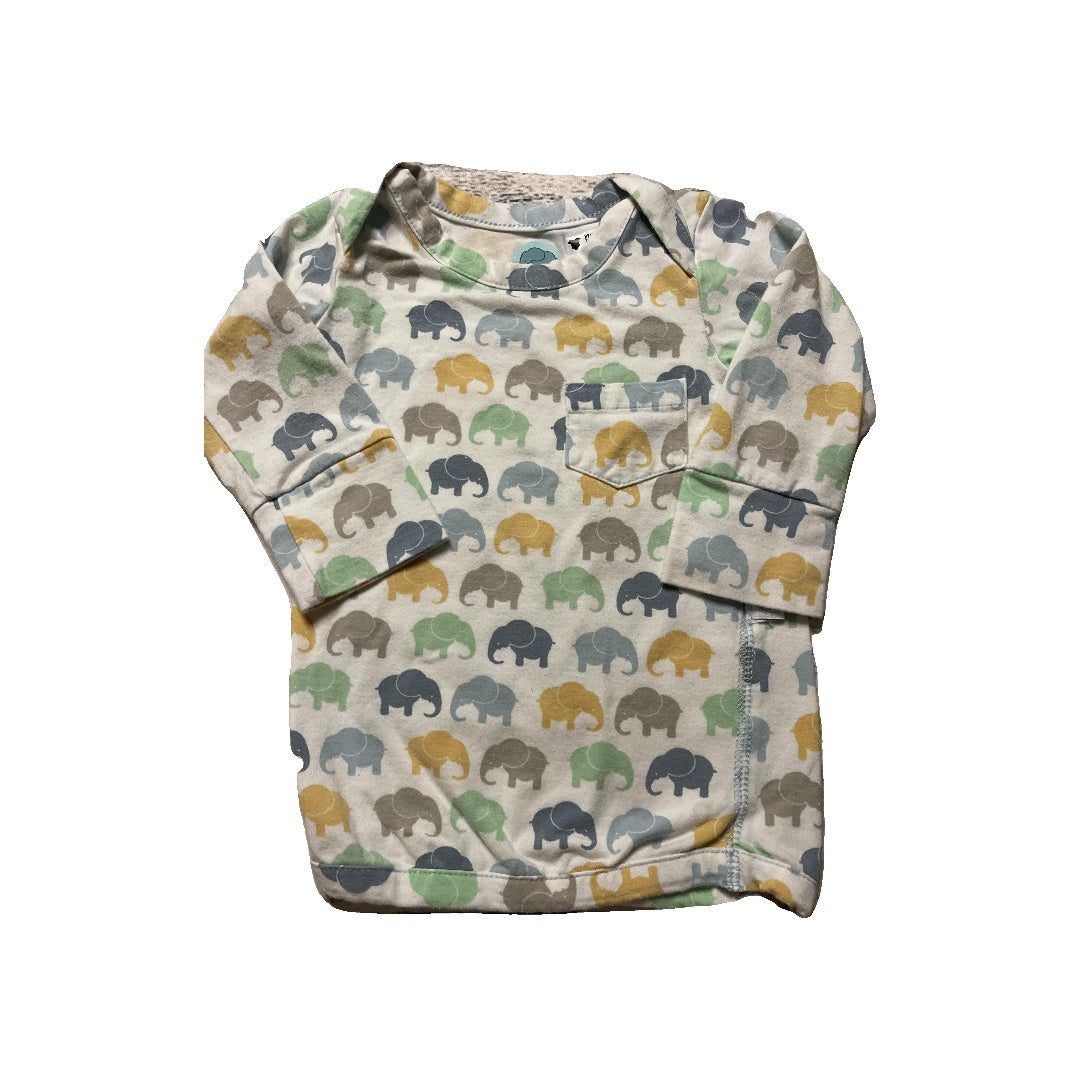Elephant Moon Unisex White | Grey | Yellow | light green | Light Blue | Navy Blue Long Sleeve T-Shirt Size: 18-24 months White | Grey | Yellow | light green | Light Blue | Navy Blue