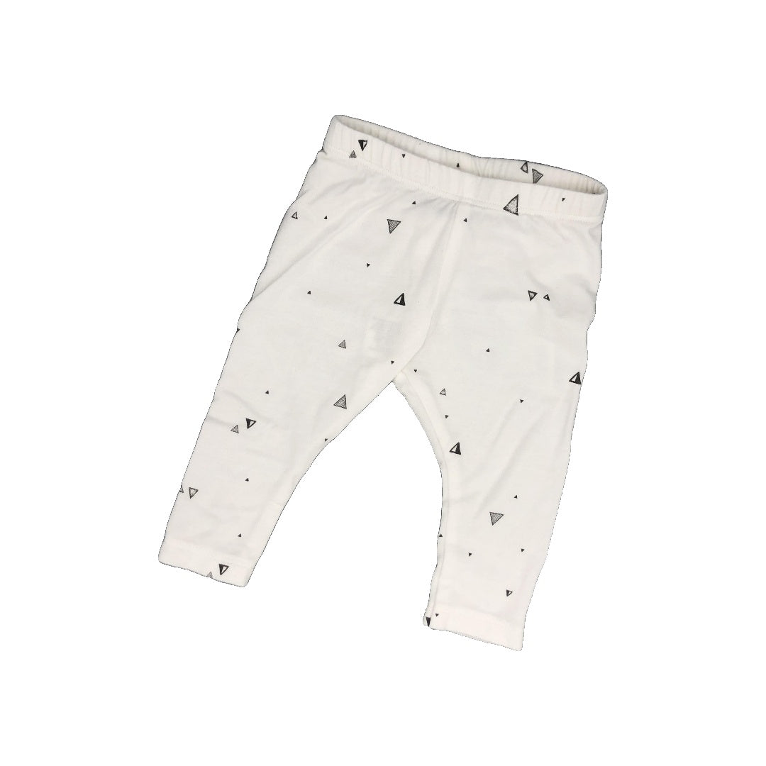 BabySprouts co Girls White | Grey Pants Size: 3-6 months White | Grey