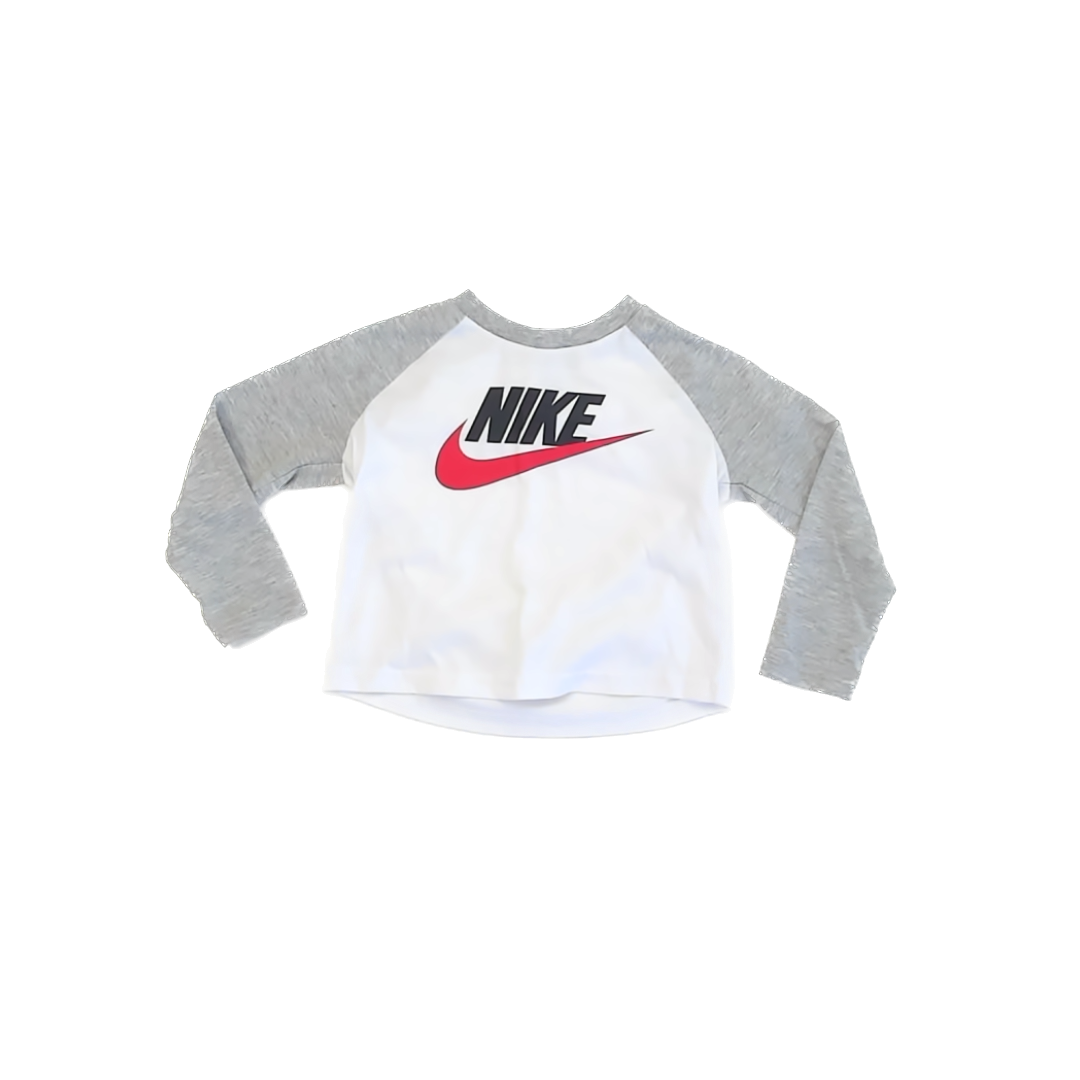 Nike Boys White | Grey Athletic Top Size: 2T White | Grey