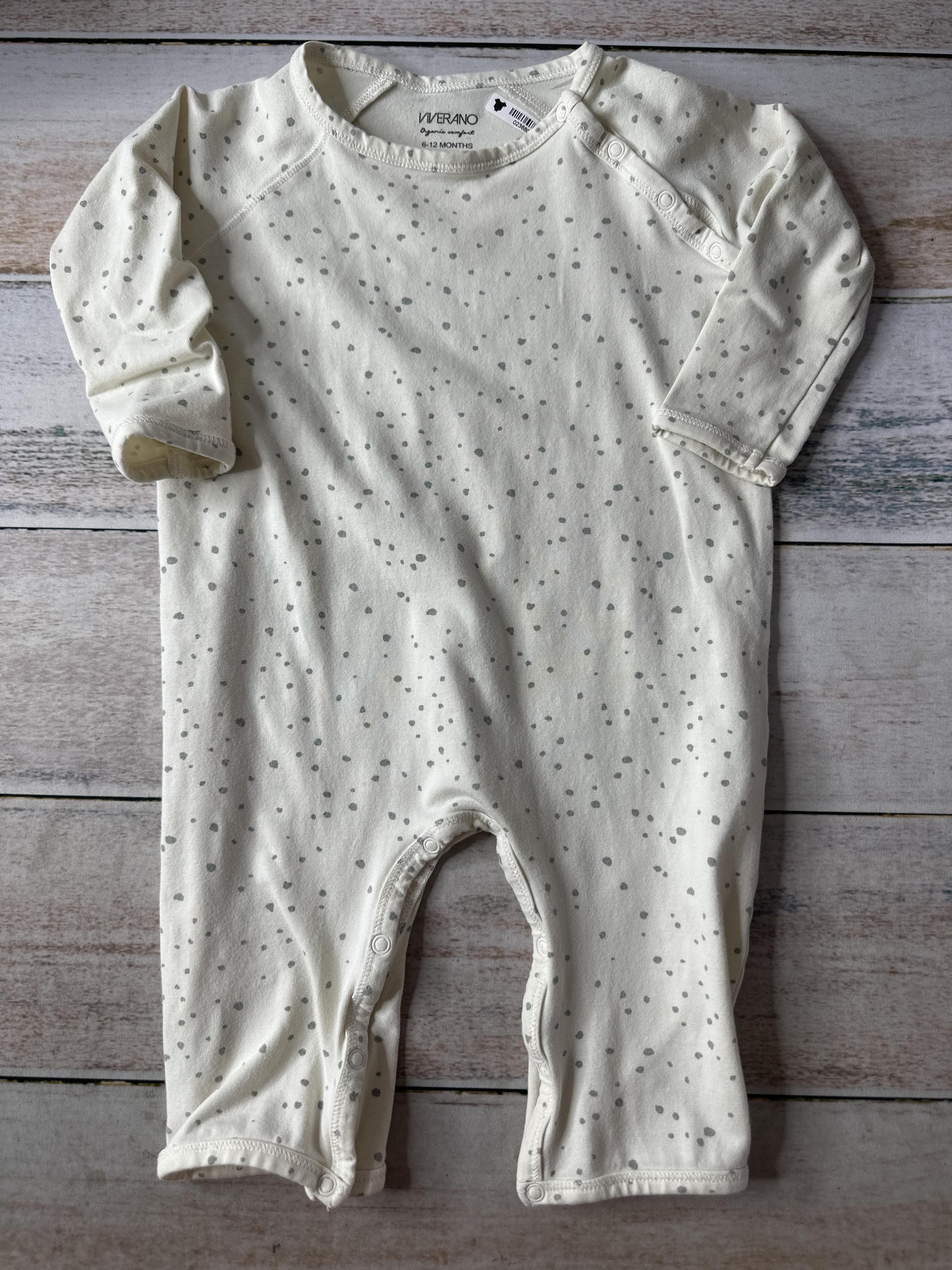 Viverano Unisex White | Grey Long Sleeve Outfit Size: 6-12 months White | Grey