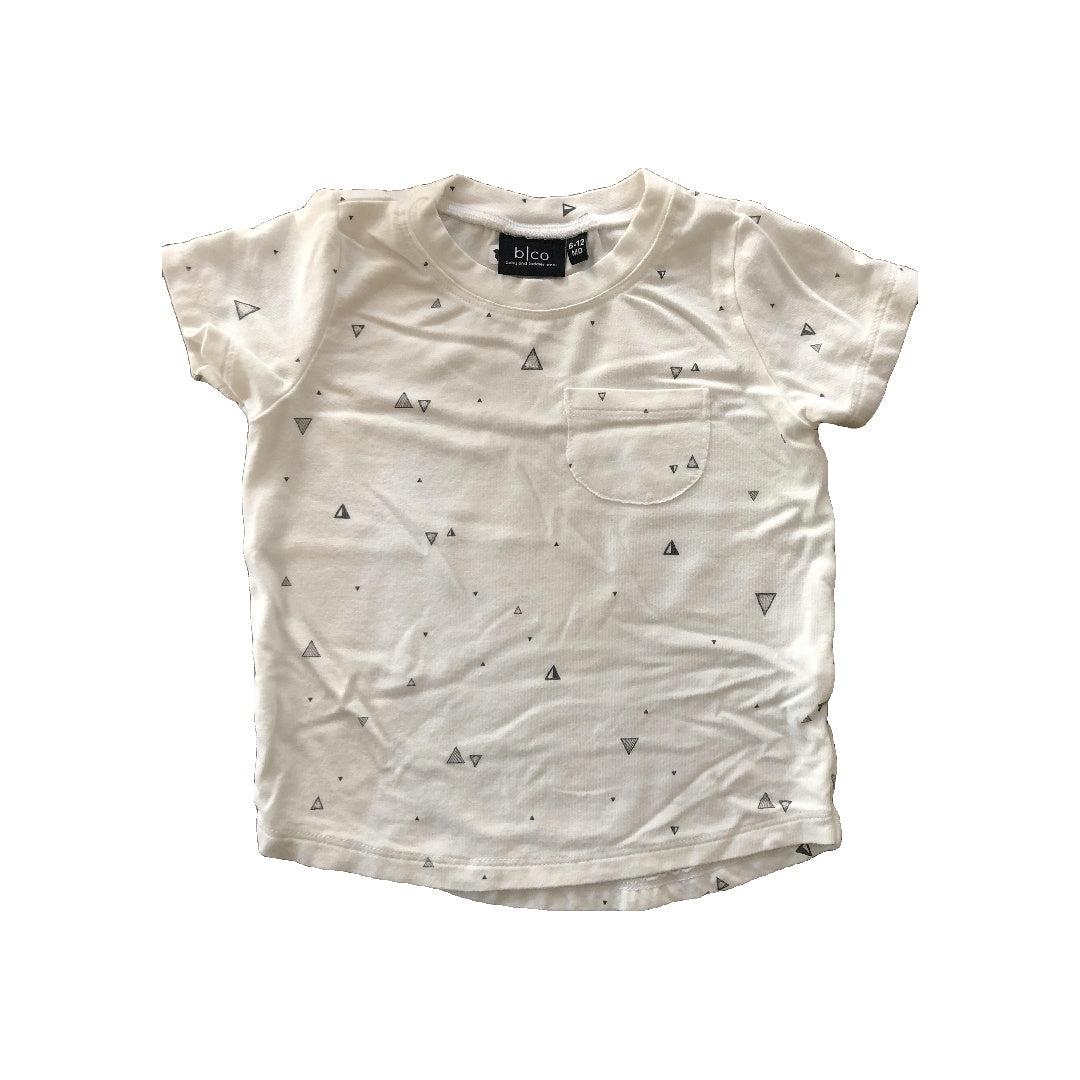 BabySprouts co Girls White | Grey T-Shirt Size: 6-12 months White | Grey