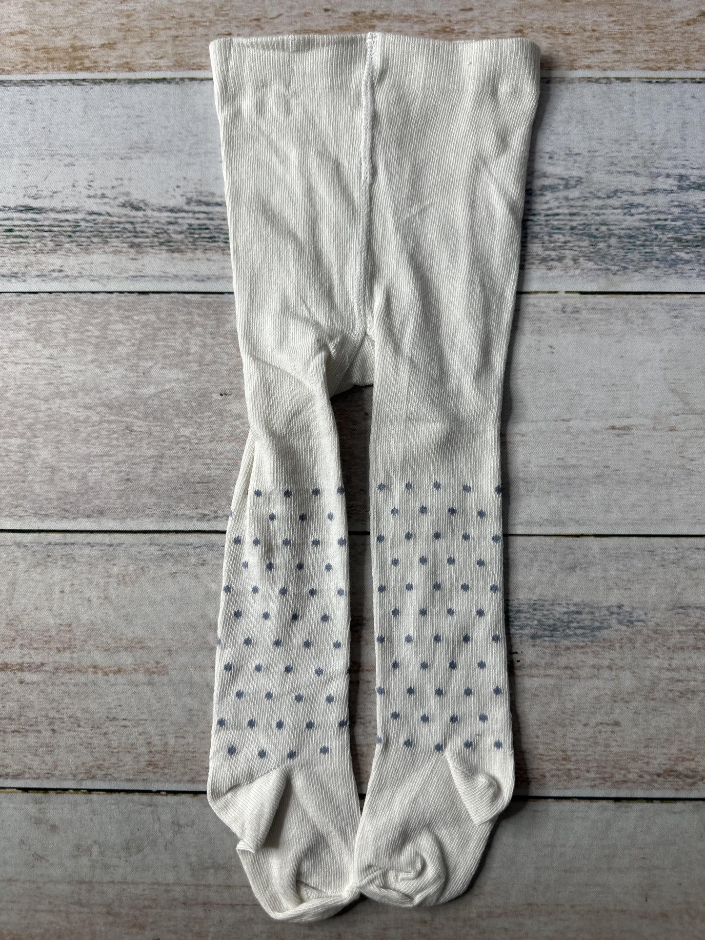 Carters Girls White | Grey Leggings Size: 9 months White | Grey