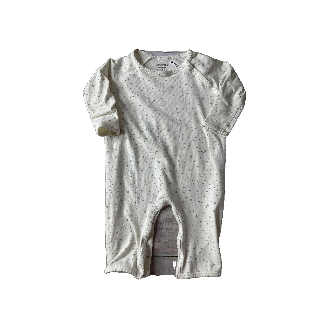 Viverano Unisex White | Grey Long Sleeve Outfit Size: 6-12 months White | Grey