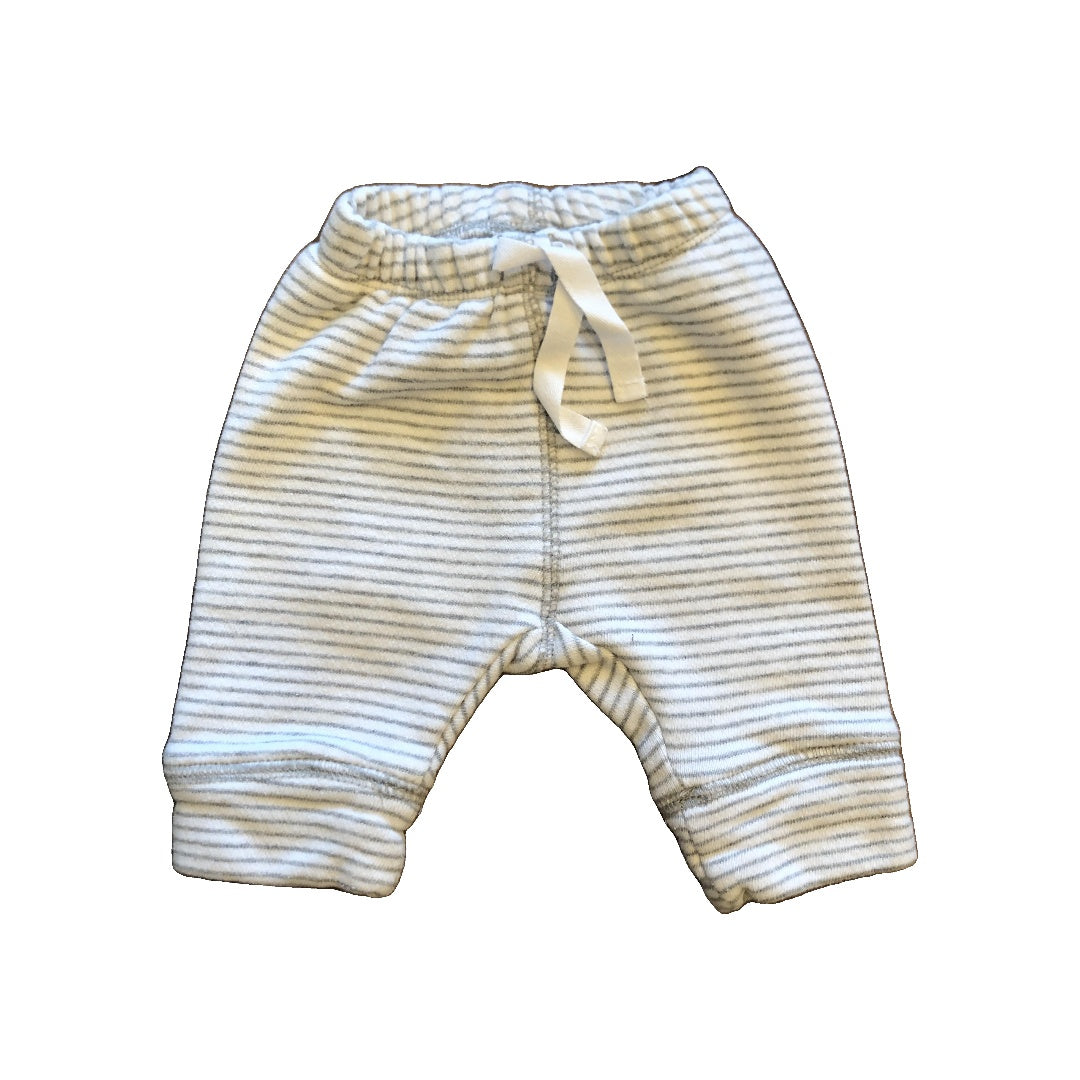 Gap Unisex White | Grey Pants Size: Newborn White | Grey
