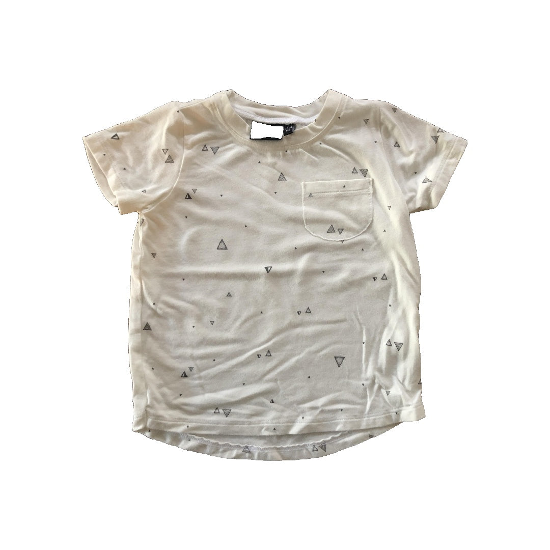 BabySprouts co Girls White | Grey T-Shirt Size: 12-18 months White | Grey