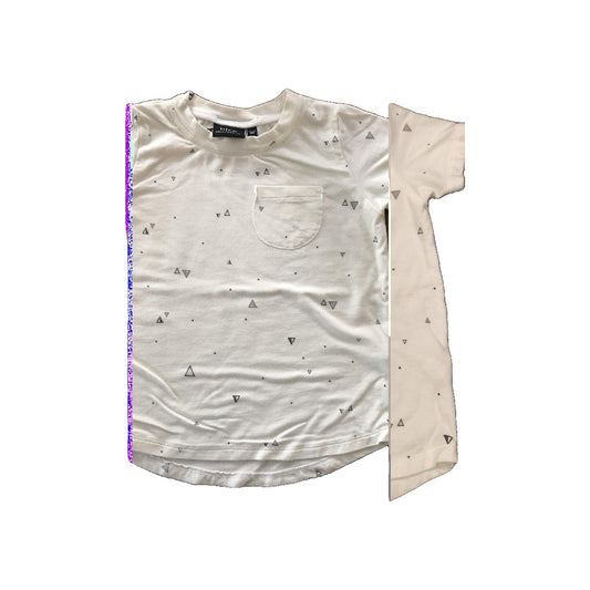 BabySprouts co Girls White | Grey T-Shirt Size: 18-24 months White | Grey