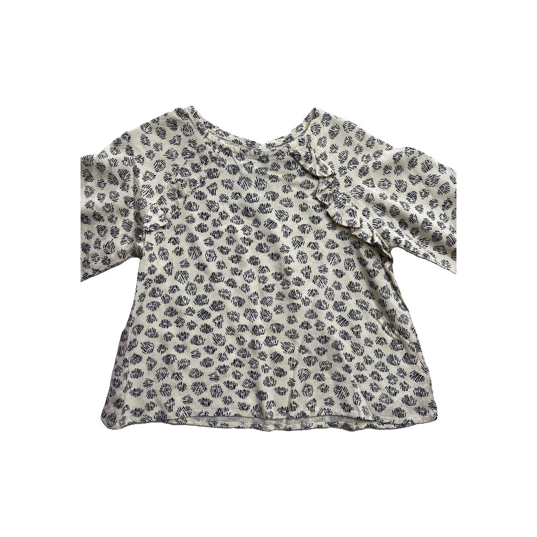 Peek Girls White | Grey Long Sleeve T-Shirt Size: 2T White | Grey