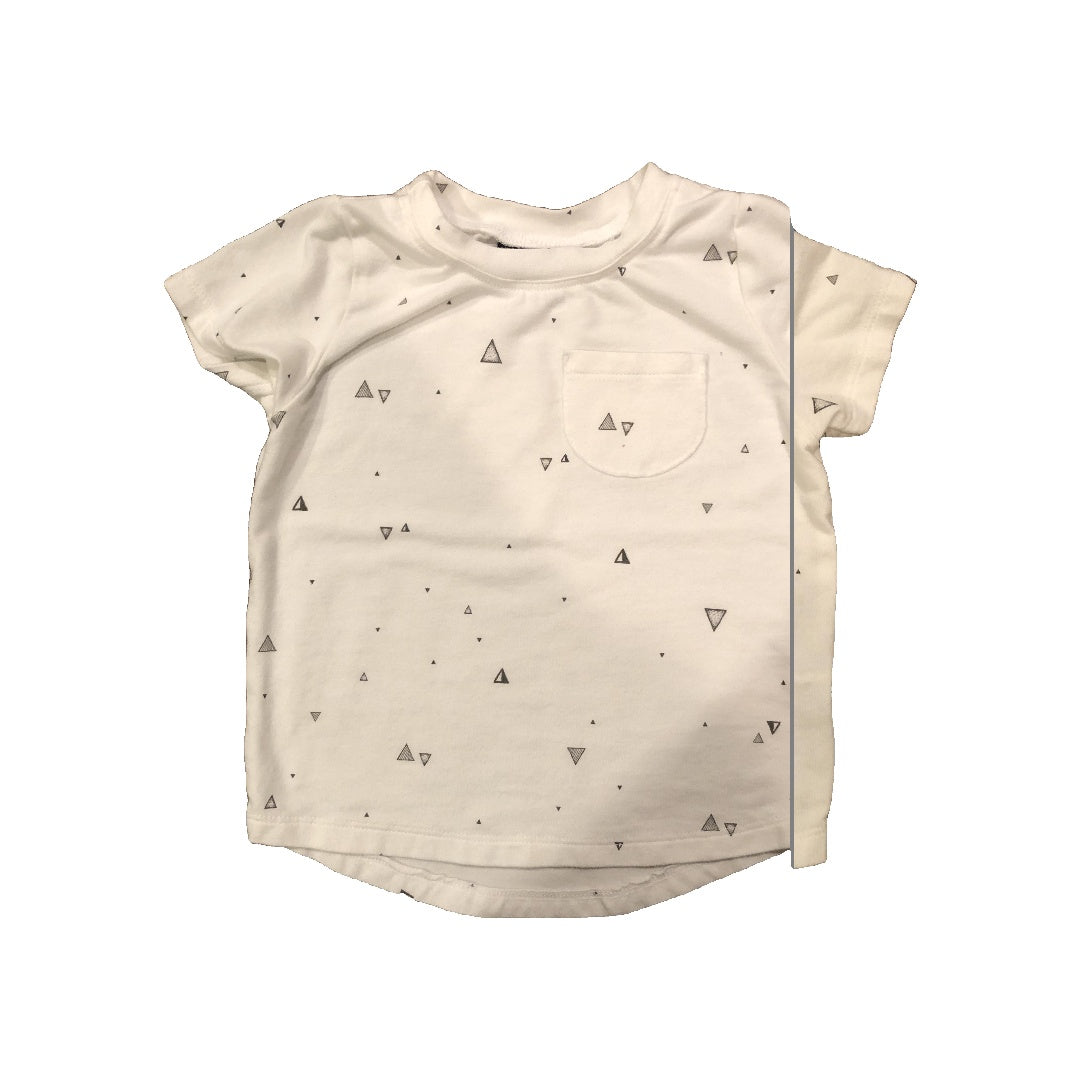 BabySprouts co Boys White | Grey T-Shirt Size: 6-12 months White | Grey
