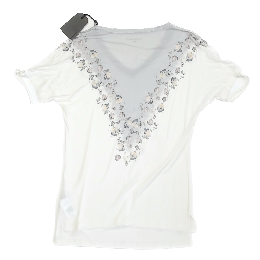 All Saints Girls White | Grey T-Shirt Size: XS White | Grey