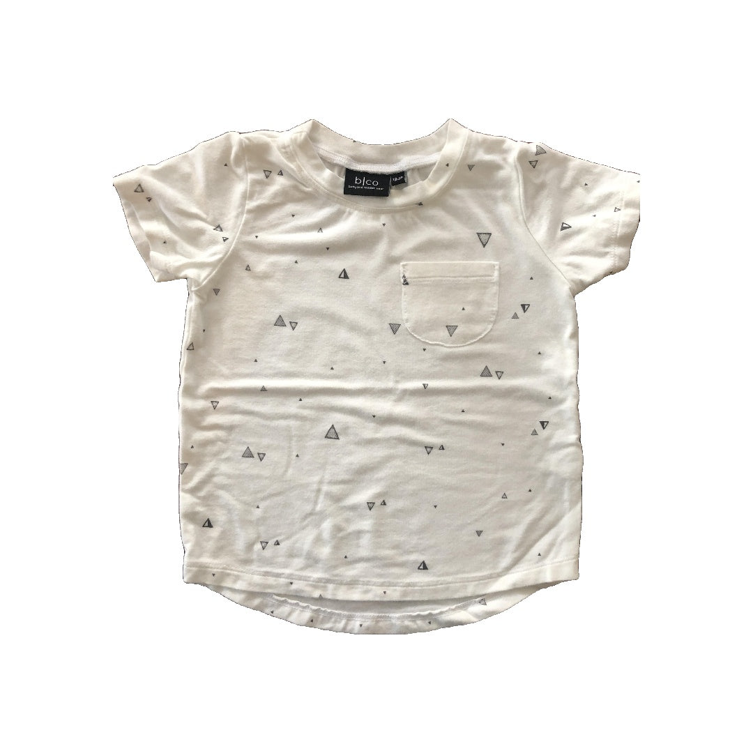 BabySprouts co Girls White | Grey T-Shirt Size: 12-18 months White | Grey