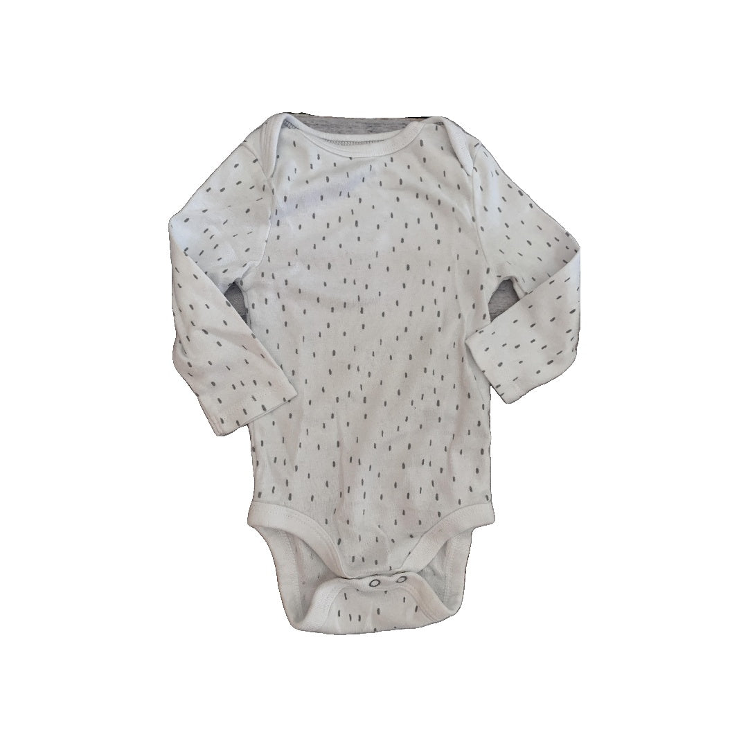 Cloud Island Unisex White | Grey Onesie Size: 9 months White | Grey