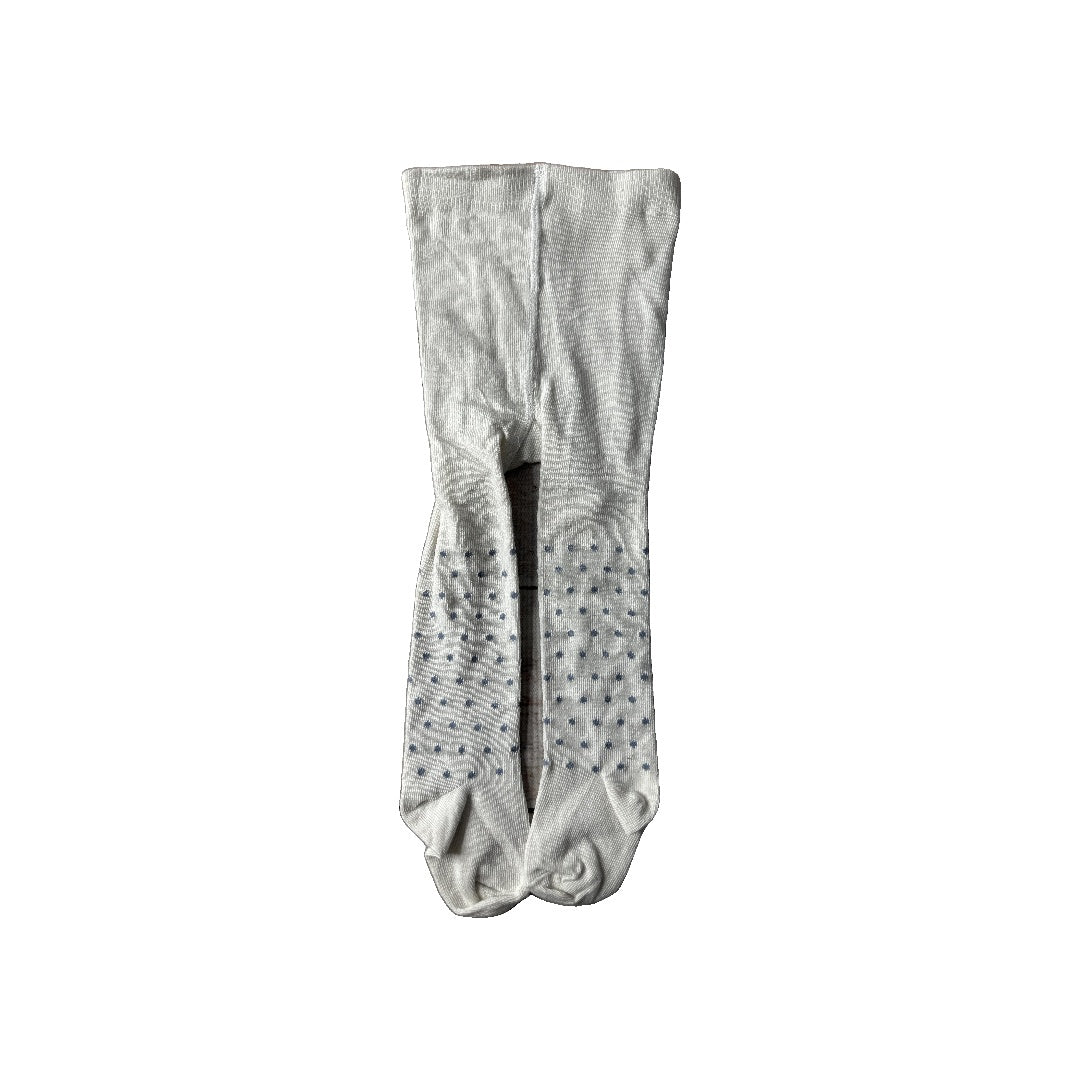 Carters Girls White | Grey Leggings Size: 9 months White | Grey