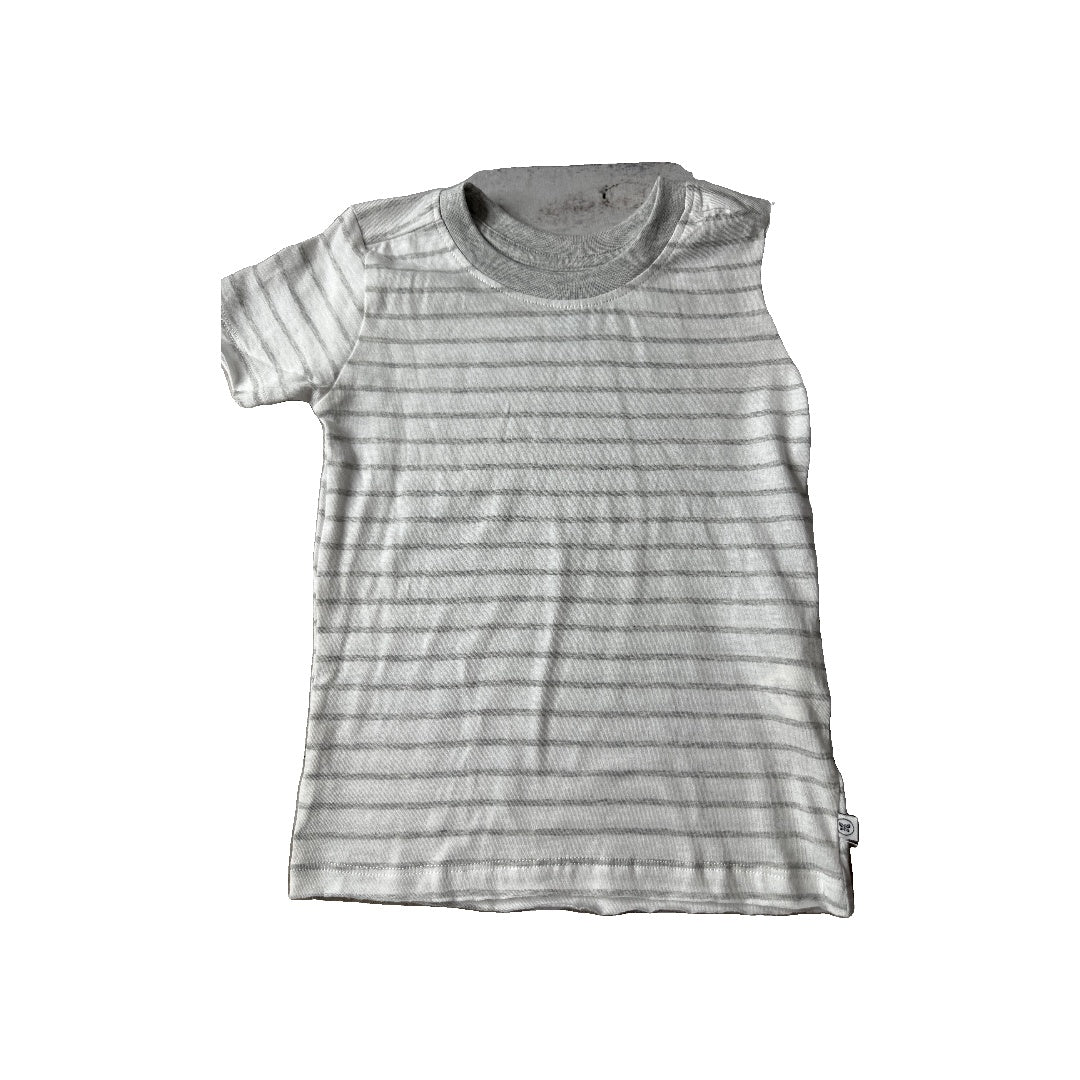 Honest Co Unisex White | Grey T-Shirt Size: 2T White | Grey