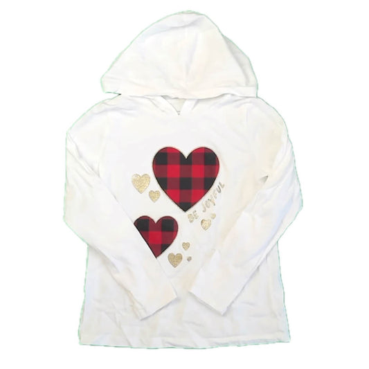 Osh Kosh Girls White Heart Long Sleeve T-Shirt Size: 12 Years White Heart