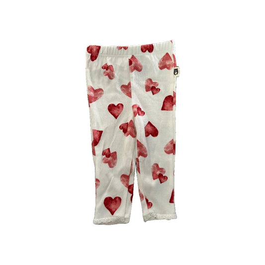 Rabbit Bear Girls White | Hearts Pants Size: 3-6 months White | Hearts