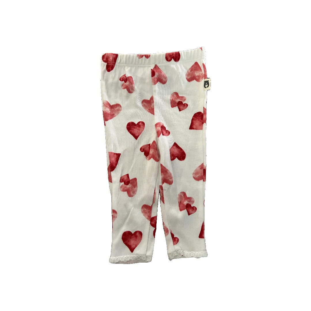 Rabbit Bear Girls White | Hearts Pants Size: 3-6 months White | Hearts